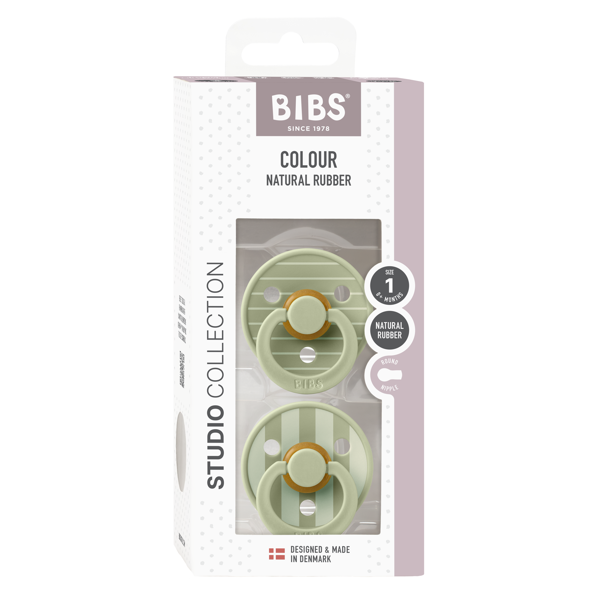BIBS Studio Colour kirsikujulised lutid - Pin Sage Mix 0-6 kuud